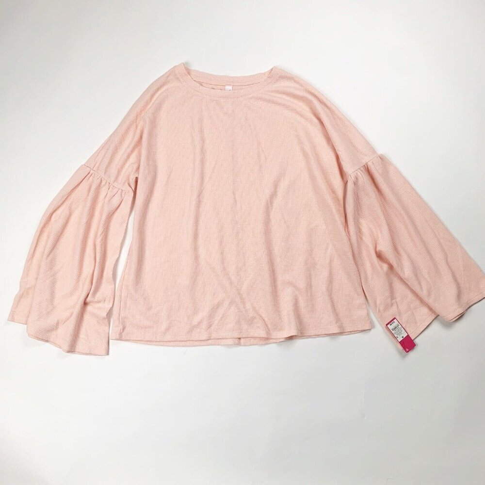 Xhilaration Womens Sleepwear Just Peachy Size Medium Pullover Bell Sleeve